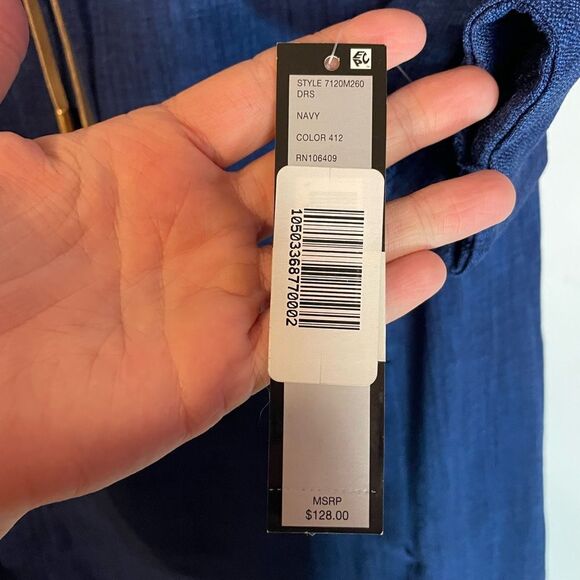 Tahari Arthur S. Levine Navy Blue Dress Size 6- New - Picture 6 of 11